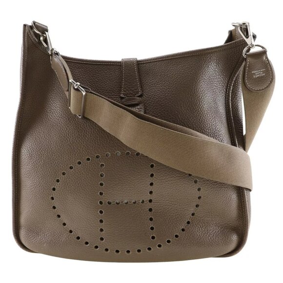 HERMES Evelyne3 GM Shoulder Bag Etope SilverHardware Taurillon Clemence Women - Picture 1 of 12